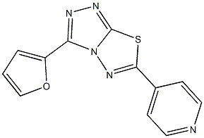 3-(2-furyl)-6-(4-pyridinyl)[1,2,4]triazolo[3,4-b][1,3,4]thiadiazole Struktur