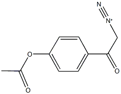 2-[4-(acetyloxy)phenyl]-2-oxoethanediazonium Struktur