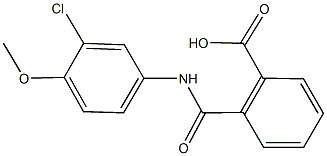 2-[(3-chloro-4-methoxyanilino)carbonyl]benzoic acid Struktur