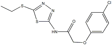 2-(4-chlorophenoxy)-N-[5-(ethylsulfanyl)-1,3,4-thiadiazol-2-yl]acetamide Struktur