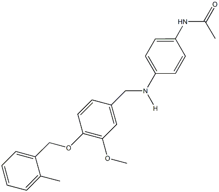 N-[4-({3-methoxy-4-[(2-methylbenzyl)oxy]benzyl}amino)phenyl]acetamide Struktur