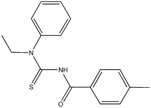 N-ethyl-N'-(4-methylbenzoyl)-N-phenylthiourea Struktur