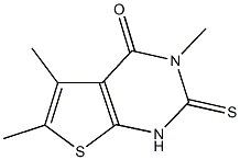 3,5,6-trimethyl-2-thioxo-2,3-dihydrothieno[2,3-d]pyrimidin-4(1H)-one Struktur