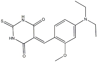 5-[4-(diethylamino)-2-methoxybenzylidene]-2-thioxodihydro-4,6(1H,5H)-pyrimidinedione Struktur