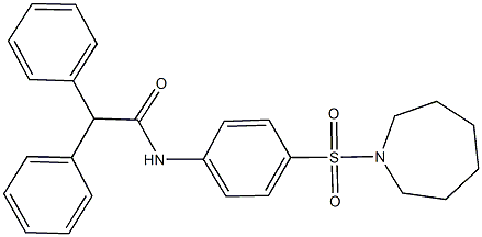 N-[4-(azepan-1-ylsulfonyl)phenyl]-2,2-diphenylacetamide Struktur