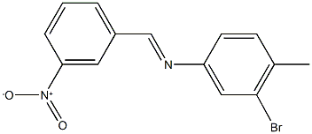 3-bromo-4-methyl-N-(3-nitrobenzylidene)aniline Struktur