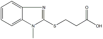 3-[(1-methyl-1H-benzimidazol-2-yl)sulfanyl]propanoic acid Struktur