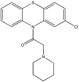 2-chloro-10-(1-piperidinylacetyl)-10H-phenothiazine Struktur