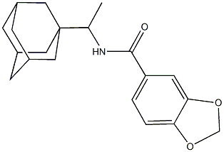 N-[1-(1-adamantyl)ethyl]-1,3-benzodioxole-5-carboxamide Struktur