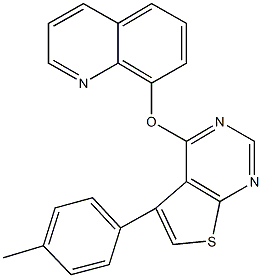 5-(4-methylphenyl)thieno[2,3-d]pyrimidin-4-yl 8-quinolinyl ether Struktur