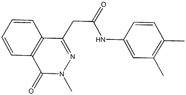 N-(3,4-dimethylphenyl)-2-(3-methyl-4-oxo-3,4-dihydro-1-phthalazinyl)acetamide Struktur