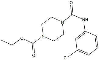 ethyl 4-[(3-chloroanilino)carbonyl]-1-piperazinecarboxylate Struktur