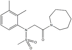 N-[2-(1-azepanyl)-2-oxoethyl]-N-(2,3-dimethylphenyl)methanesulfonamide Struktur