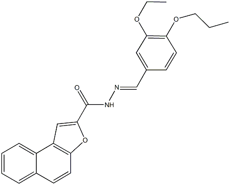 N'-(3-ethoxy-4-propoxybenzylidene)naphtho[2,1-b]furan-2-carbohydrazide Struktur