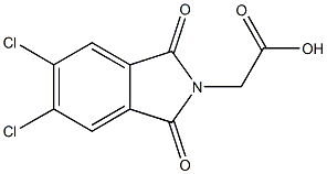 (5,6-dichloro-1,3-dioxo-1,3-dihydro-2H-isoindol-2-yl)acetic acid Struktur