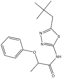 N-(5-neopentyl-1,3,4-thiadiazol-2-yl)-2-phenoxypropanamide Struktur