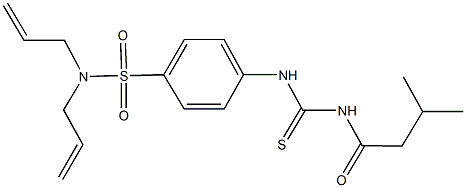 N,N-diallyl-4-({[(3-methylbutanoyl)amino]carbothioyl}amino)benzenesulfonamide Struktur