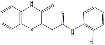 N-(2-chlorophenyl)-2-(3-oxo-3,4-dihydro-2H-1,4-benzothiazin-2-yl)acetamide Struktur