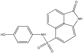 N-(4-hydroxyphenyl)-2-oxo-1,2-dihydrobenzo[cd]indole-6-sulfonamide Struktur