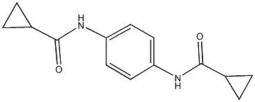 N-{4-[(cyclopropylcarbonyl)amino]phenyl}cyclopropanecarboxamide Struktur