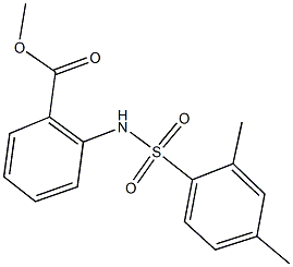 methyl 2-{[(2,4-dimethylphenyl)sulfonyl]amino}benzoate Struktur