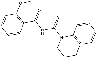 N-(3,4-dihydro-1(2H)-quinolinylcarbothioyl)-2-methoxybenzamide Struktur