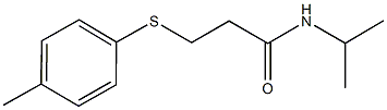 N-isopropyl-3-[(4-methylphenyl)sulfanyl]propanamide Struktur