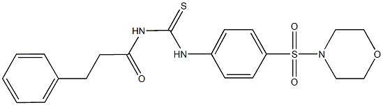 N-[4-(4-morpholinylsulfonyl)phenyl]-N'-(3-phenylpropanoyl)thiourea Struktur