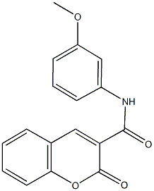 N-(3-methoxyphenyl)-2-oxo-2H-chromene-3-carboxamide Struktur