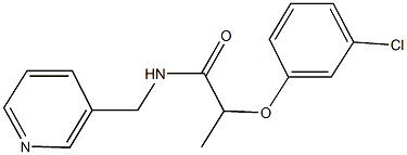 2-(3-chlorophenoxy)-N-(3-pyridinylmethyl)propanamide Struktur