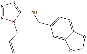 N-(1-allyl-1H-tetraazol-5-yl)-N-(1,3-benzodioxol-5-ylmethyl)amine Struktur