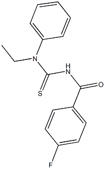 N-ethyl-N'-(4-fluorobenzoyl)-N-phenylthiourea Struktur