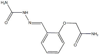 2-{2-[2-(aminocarbonyl)carbohydrazonoyl]phenoxy}acetamide Struktur