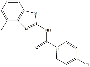 4-chloro-N-(4-methyl-1,3-benzothiazol-2-yl)benzamide Struktur