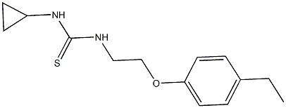 N-cyclopropyl-N'-[2-(4-ethylphenoxy)ethyl]thiourea Struktur