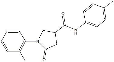 1-(2-methylphenyl)-N-(4-methylphenyl)-5-oxo-3-pyrrolidinecarboxamide Struktur