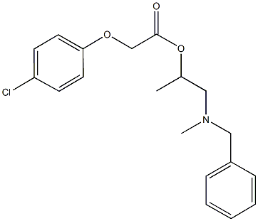 2-[benzyl(methyl)amino]-1-methylethyl (4-chlorophenoxy)acetate Struktur