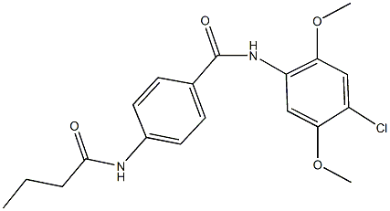 4-(butyrylamino)-N-(4-chloro-2,5-dimethoxyphenyl)benzamide Struktur