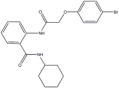 2-{[(4-bromophenoxy)acetyl]amino}-N-cyclohexylbenzamide Struktur