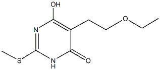 5-(2-ethoxyethyl)-6-hydroxy-2-(methylsulfanyl)-4(3H)-pyrimidinone Struktur