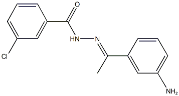 N'-[1-(3-aminophenyl)ethylidene]-3-chlorobenzohydrazide Struktur