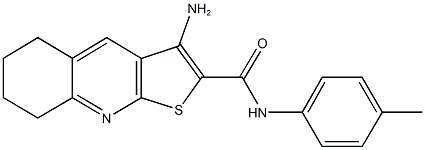 3-amino-N-(4-methylphenyl)-5,6,7,8-tetrahydrothieno[2,3-b]quinoline-2-carboxamide Struktur