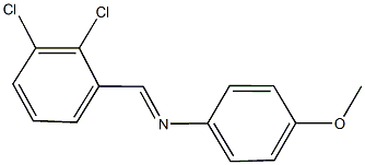 N-(2,3-dichlorobenzylidene)-N-(4-methoxyphenyl)amine Struktur