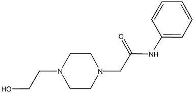 2-[4-(2-hydroxyethyl)-1-piperazinyl]-N-phenylacetamide Struktur