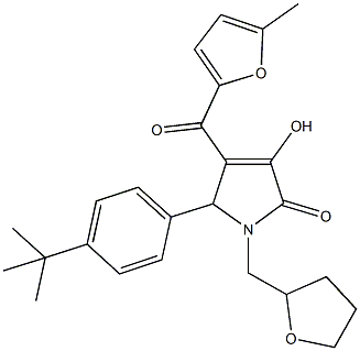 5-(4-tert-butylphenyl)-3-hydroxy-4-(5-methyl-2-furoyl)-1-(tetrahydro-2-furanylmethyl)-1,5-dihydro-2H-pyrrol-2-one Struktur