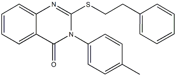 3-(4-methylphenyl)-2-[(2-phenylethyl)sulfanyl]-4(3H)-quinazolinone Struktur