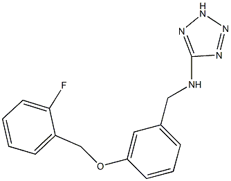 N-{3-[(2-fluorobenzyl)oxy]benzyl}-N-(2H-tetraazol-5-yl)amine Struktur