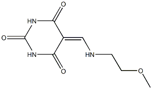 5-{[(2-methoxyethyl)amino]methylene}-2,4,6(1H,3H,5H)-pyrimidinetrione Struktur