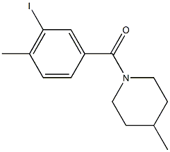 1-(3-iodo-4-methylbenzoyl)-4-methylpiperidine Struktur