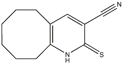 2-thioxo-1,2,5,6,7,8,9,10-octahydrocycloocta[b]pyridine-3-carbonitrile Struktur